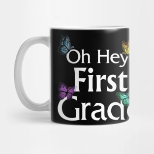 Back To School First Grade Butterfly First Day Of School Mug